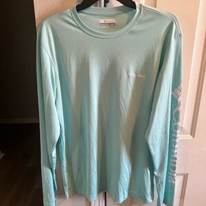 Columbia Men's Aqua Long Sleeve Tee